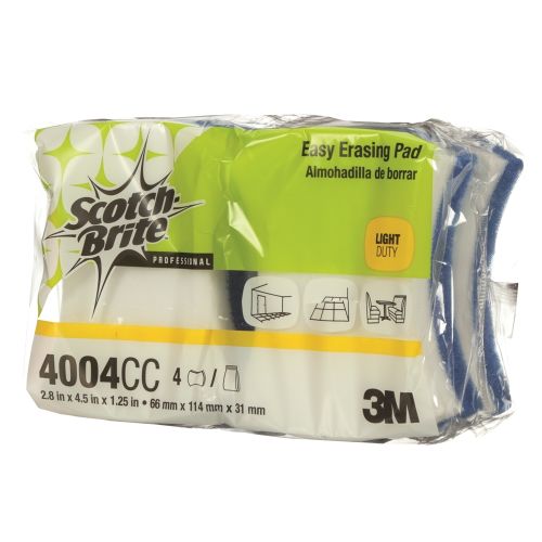 Almohadilla de Borrado Fácil de Borrar 3M Corporation® Scotch-Brite®, 2.8 x 4.5 x 1.2 in, Blanco/Azul